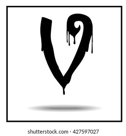 Melted grunge font
