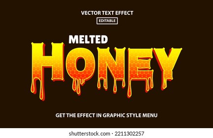 Melted Honey editable text effect style