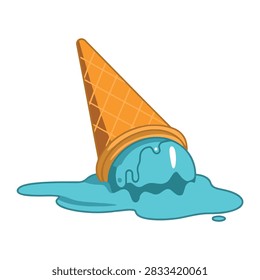 Melted ice cream in