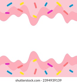Melted Ice Cream Frame Border