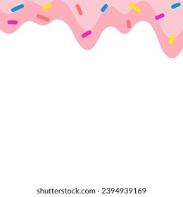 Melted Ice Cream Frame Border