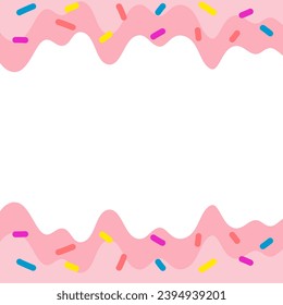 Melted Ice Cream Frame Border