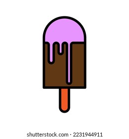 icono del vector de helado fundido