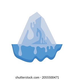 melted iceberg climate crisis icon