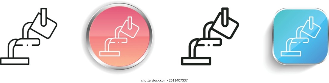 melted icon. Thin Linear, Regular and Button Style Design Isolated On White Background