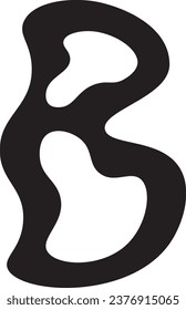 Melted Letter B Vector Icon Illustration