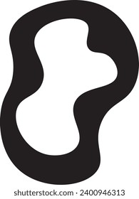 Melted Letter O Vector Icon Illustration