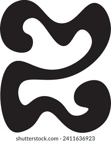 Melted Letter Z Vector Icon Illustration