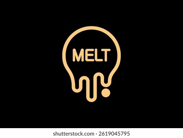 design de vetor ícone de logotipo derretido