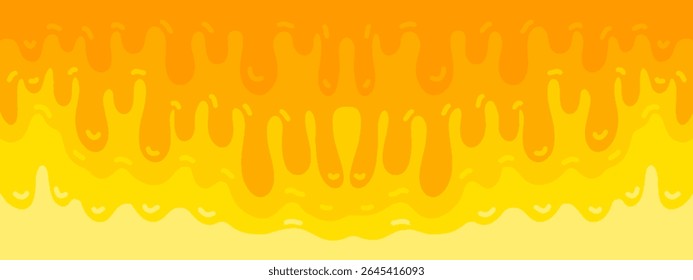 Melted Orange and Yellow liquid border abstract background