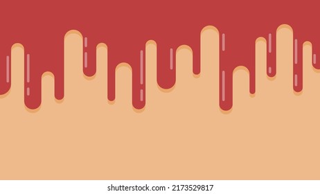 melted strawberry cream background flat design