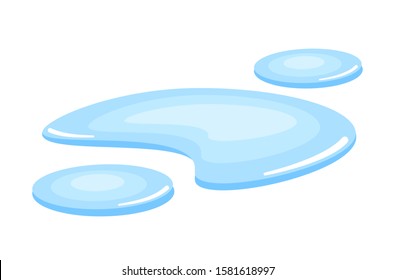 Melted water puddle vector icon isolated on white background