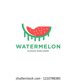 melted of watermelon logo design