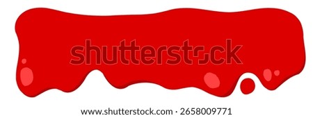 melting blood vector illustration with white background. dripping red paint. liquid tomato sauce. ketchup splatter.