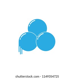melting blue ice circle logo vector