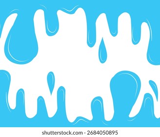 Fondo de borde de marco de forma líquida azul derretimiento.eps