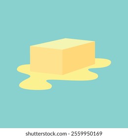 Melting butter illustration hand drawn isolated vector
