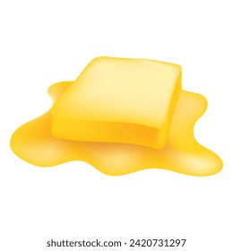 melting butter tasty food icon