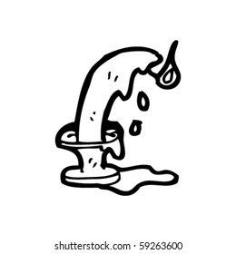 melting candle drawing