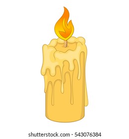 Melting Candle Icon Cartoon Illustration Candle Stock Vector (Royalty ...