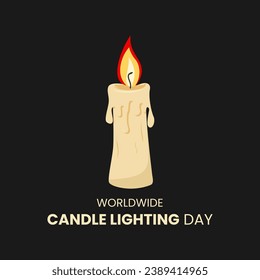 Melting Candle vector illustrations suitable for worldwide candle lighting day