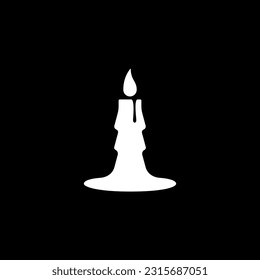 Melting candlelight logo vector design illustration inspiration