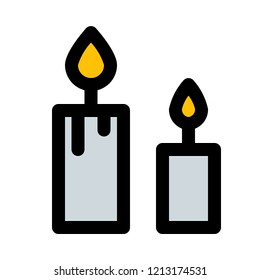 Melting candles, festive time.