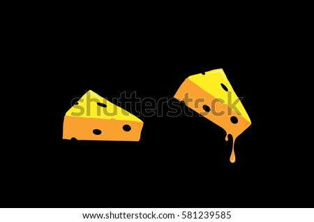 Melting cheese icon vector illustration
