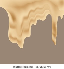 Fondo de chocolate derretido. Goteando chocolate derretido. Ilustración vectorial.