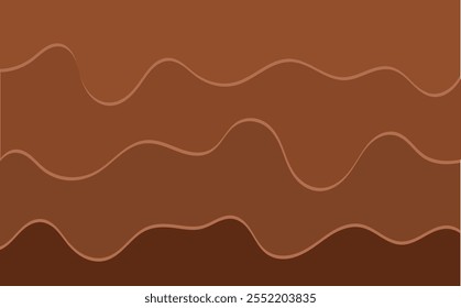 melting chocolate background. flowing dark chocolate. wavy liquid chocolate background for banner or packaging design. fluid choco background. abstract wavy layered background. brown color.