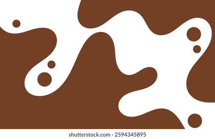 melting chocolate background. flowing dark chocolate. wavy liquid chocolate background for banner or packaging design. fluid choco background. abstract wavy layered background. brown color.