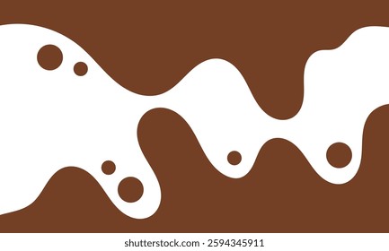 melting chocolate background. flowing dark chocolate. wavy liquid chocolate background for banner or packaging design. fluid choco background. abstract wavy layered background. brown color.