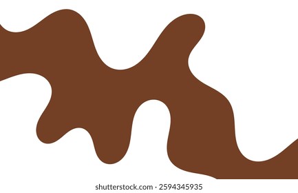 melting chocolate background. flowing dark chocolate. wavy liquid chocolate background for banner or packaging design. fluid choco background. abstract wavy layered background. brown color.