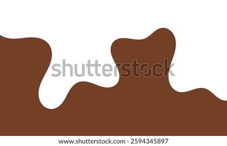 melting chocolate background. flowing dark chocolate. wavy liquid chocolate background for banner or packaging design. fluid choco background. abstract wavy layered background. brown color.