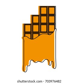 melting chocolate bar icon image 