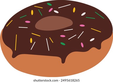 Schmelz-Schokoladen-Donut-Vektorillustration 