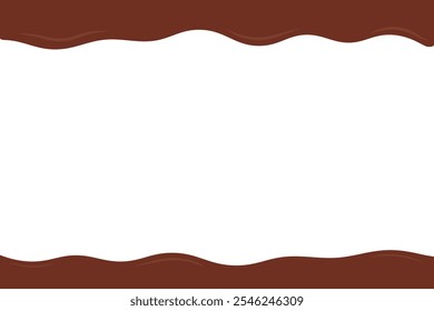Melting chocolate frame illustration, Valentine's frame