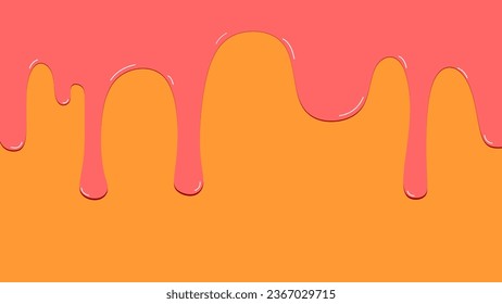 Melting chocolate and strawberry ice cream background. Melting chocolate background with copy space area