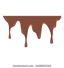 Melting chocolate vector illustration. Melted chocolate frame