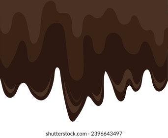 Melting chocolate with a white background, suitable for your design.