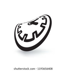 Melting clock simple vector icon isolated on white background. Meited time, organisation of the future or expiration concept with watch symbol