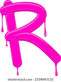 Melting Creamy Letter Alphabet Vector Element