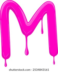 Melting Creamy Letter Alphabet Vector Element