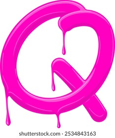 Melting Creamy Letter Alphabet Vector Element