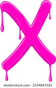 Melting Creamy Letter Alphabet Vector Element
