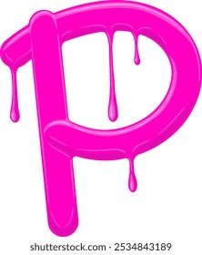 Melting Creamy Letter Alphabet Vector Element
