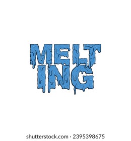 Diseño de fusión del concepto de tipografía. Tipo de letra líquido de color azul.  Afiche, pancarta, medios sociales, camiseta, ropa y propósito de impresión digital de diseños gráficos.