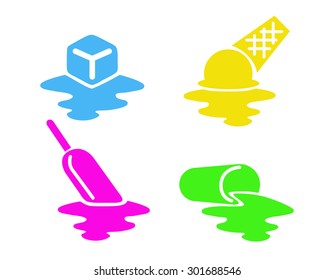 Melting Dessert,beverage And Ice Icon