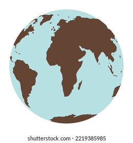 Melting Earth climate change icon - global warming and soil erosion. Vector ecology illustration of an environmental concept to save the planet Earth. Vision on the theme of global crisis in the world