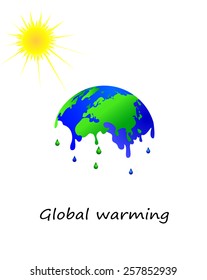 Melting earth, global warming